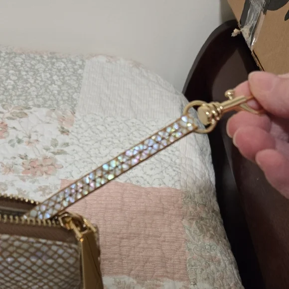 NEW Brahmin Duxbury Satchel in Tiramisu...a shimmering cream/gold leather - Picture 14 of 16